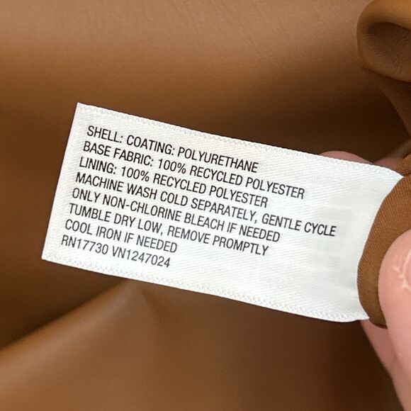 NWT A New Day Women’s Faux Leather Mini Skirt Brown Tan Size 4 High Rise - Picture 9 of 16